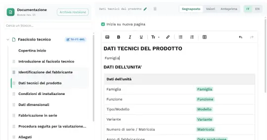 Screenshot: configurazione senza codice